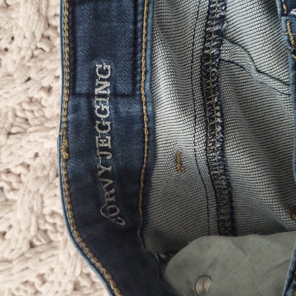 Soft Low Rise Curvy Jegging Butt Curving Jeans Dark Blue- Small - Picture 3 of 8